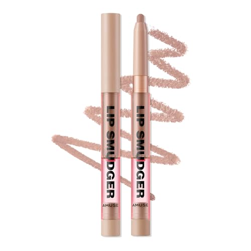 Amuse SEOUL Lip & Cheek Stain - Long-Lasting, Multi-Use, Vegan, Natural Shadow Beige - 5-in-1