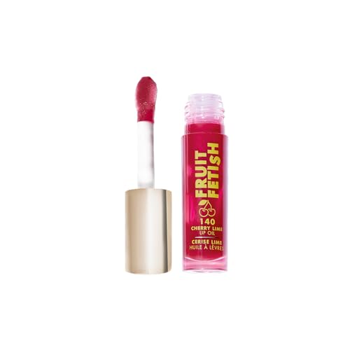 Milani Fruit Fetish Lip Oil - Hydrating, Non-Sticky Formula with Vitamin E - Cherry Lime