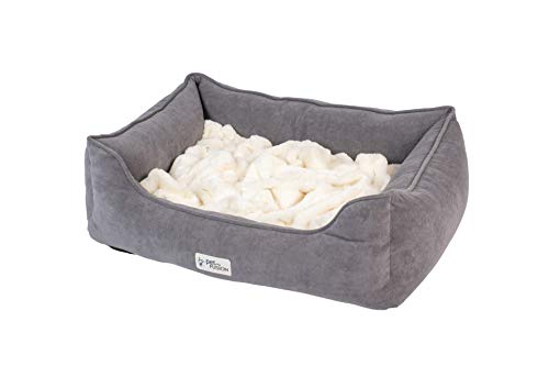 PetFusion Pet Bed - Anti-Anxiety Comfort, CertiPUR-US Memory Foam, Machine Washable - 25x21x8in