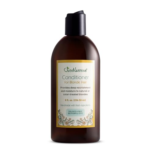 Just Nutritive Conditioner for Blonde Hair - Deep Nourishment, Brassy Tone Neutralizer - 8oz