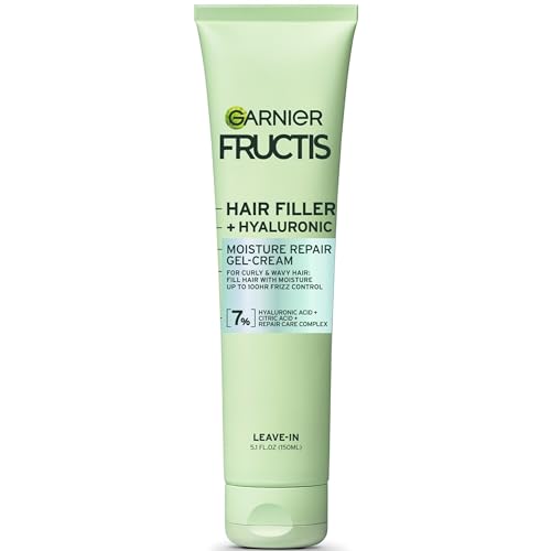 Garnier Fructis Hair Filler Gel-Cream - Moisture Boost, Vegan & Cruelty-Free - 5.1 Fl Oz