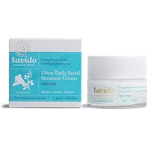 Lavido Natural Ultra Daily Moisture Cream - Hydrates & Revitalizes Skin, Vegan - 1.69 fl oz