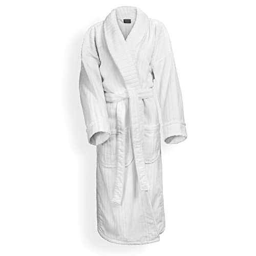 Softerry Shawl Collar Kimono Bathrobe - 100% Cotton, Luxury Design, OEKO-TEX Certified - Large