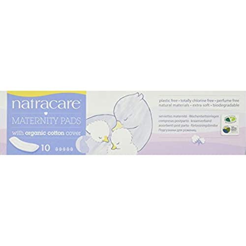 Natracare Maternity Pads - Soft, Absorbent, 100% Plastic-Free, Biodegradable - 20 Pads Total