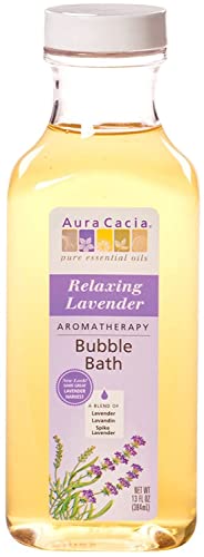 Aura Cacia Lavender Aromatherapy Bubble Bath - Refreshing, 100% Pure Essential Oils - 13 fl. oz.