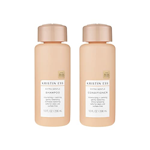 Kristin Ess Gentle Shampoo & Conditioner Set - Nourishing, Vegan, Sulfate-Free - 2 Piece