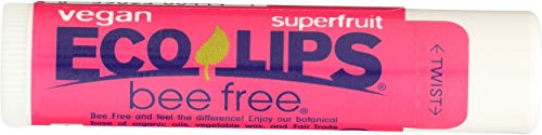 ECO LIPS Bee Free Vegan Superfruit Lip Balm - NSF Certified, Non-GMO, Fair Trade - 0.15 OZ