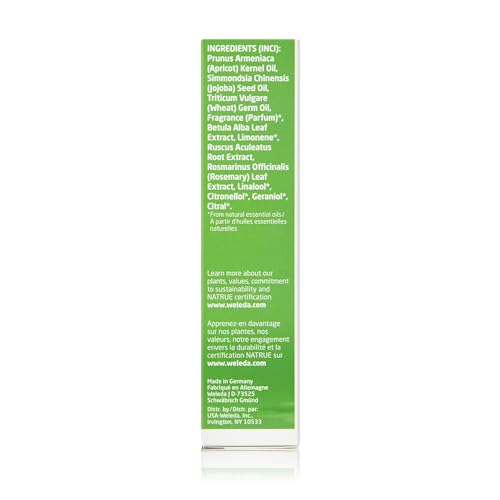 Weleda Body Oil - Smooths Skin, Plant-Rich with Birch & Rosemary, Quick Absorption - 3.4oz