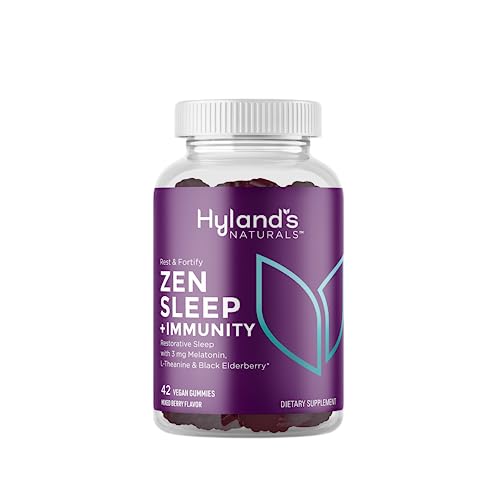 Hyland's Rest & Fortify Zen Sleep Aid - Melatonin & Immune Support with Elderberry - 42 Gummies