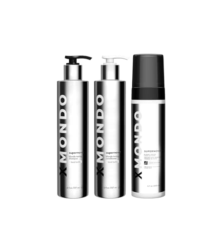 XMONDO Hair Care Bundle - Reduces Yellow Tones, Vegan Formula with Jojoba Oil - 3pc Set