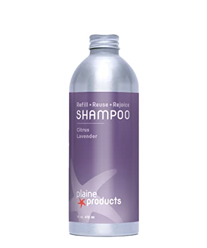 Plaine Products Shampoo - Natural Citrus Lavender, Vegan & Non-GMO, 16oz Refill Bottle
