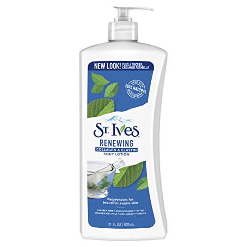 St. Ives Body Lotion - Moisturizes & Revitalizes, Naturally Sourced Ingredients - 21oz (Pack of 4)