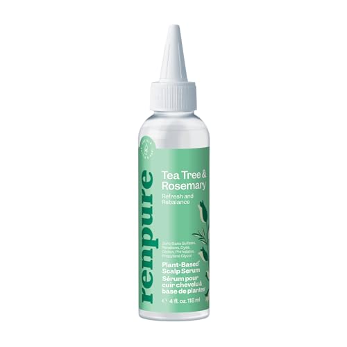 Renpure Tea Tree & Rosemary Scalp Serum - Refreshing Moisture, Plant-Based Ingredients - 4 Fl Oz