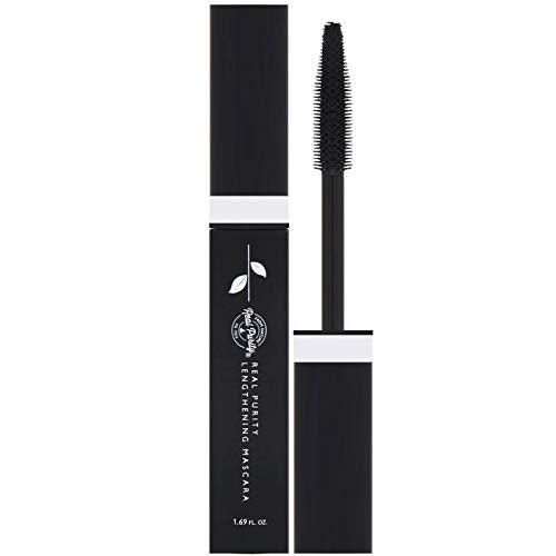 Real Purity Black Mascara - Hypoallergenic, Non-Irritating, Plant Extracts - 0.35 oz