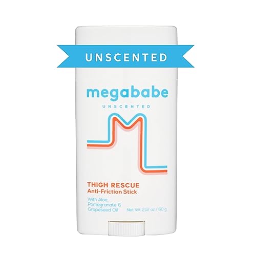 Megababe Thigh Rescue Anti-Chafe Stick - Prevents Irritation, Dermatologist Approved - 2.12oz