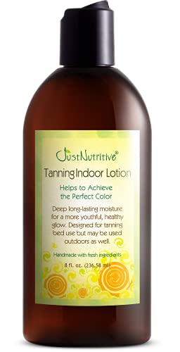 Just Nutritive Tanning Lotion - Nourishing Moisturizer for Long-Lasting Tan, 8 Oz