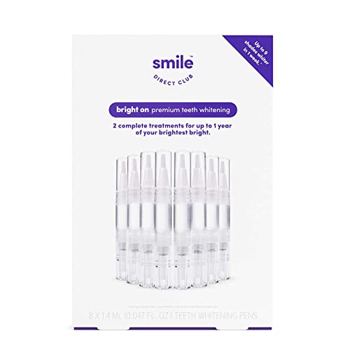 SmileDirectClub Whitening Gel - Professional Strength, Enamel Safe, Pain-Free - 8 Pens, 1 Week