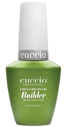 Cuccio Pro Brush-On Builder Gel - Chip-Resistant, High-Shine, Precision Application - 0.43oz