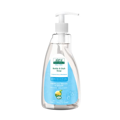 Aleva Naturals Dish Soap - Hypoallergenic, Plant-Based, Gentle Clean for Baby Gear - 500ml