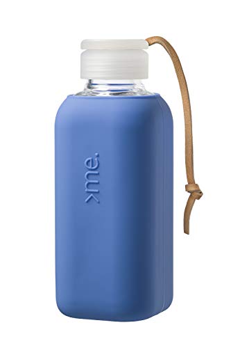 SQUIREME. Y1 Borosilicate Glass Water Bottle - Strong, BPA Free, Dishwasher Safe, 20oz