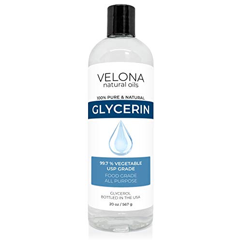 Velona Glycerin Vegetable Carrier Oil - Deep Moisturizer for Hair & Skin, Non-GMO - 20 oz