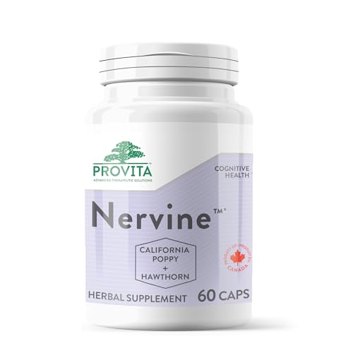 PROVITA Nervine Herbal Supplement - Stress Relief, Sleep Aid, Heart Health - 60 Capsules