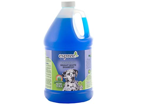 Espree Bright White Dog Shampoo - Revitalizes Light Coats, Aloe Vera Formula - 1 Gallon