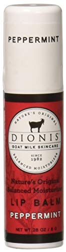 Dionis Goat Milk Lip Balm - Moisturizing Peppermint Formula, 100% Natural Ingredients - 0.28 oz