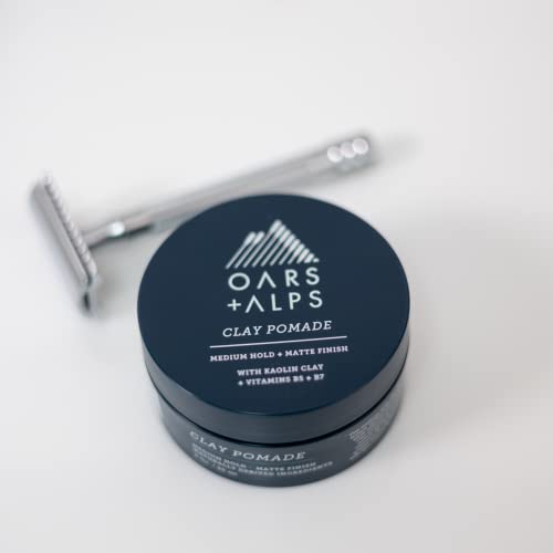 Oars + Alps Clay Hair Pomade - Promotes Growth, Reduces Frizz, Matte Finish, 2.4 Oz