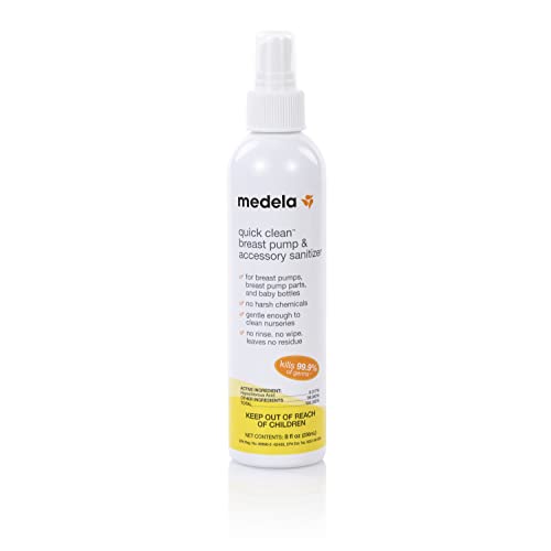 Medela Antimicrobial Spray - Eliminates 99.9% of Germs, No Rinse Formula, Travel Size 8oz