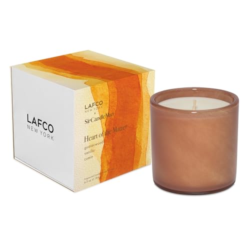 LAFCO New York Candle - Warm Vanilla & Exotic Resins, Hand Blown Glass, 50-Hour Burn - 6.5 oz