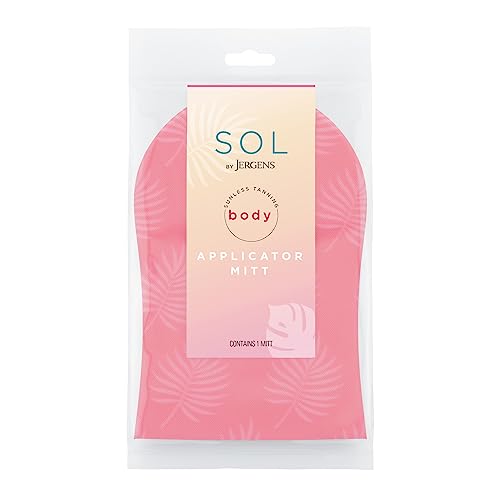 Jergens SOL Tanning Mitt - Streak-Free Blending, Protects Hands, Reusable for All Skin Tones