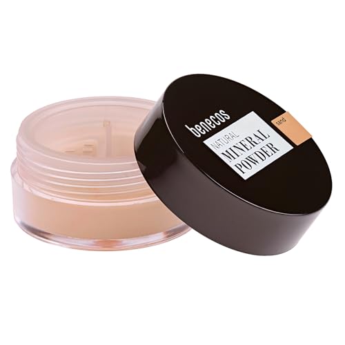 Benecos Mineral Powder Sand - Lightweight Setting Powder with Anti-Ageing Benefits - 10g