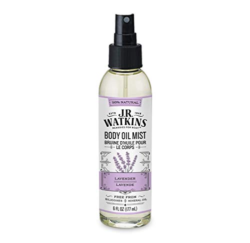 J R Watkins Lavender Body Oil Mist - 98% Natural, No Silicones, Parabens, 6 Fl Oz