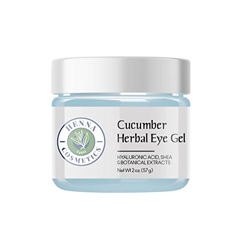 Henna Cosmetics Herbal Eye Gel - Reduces Dark Circles & Puffiness, Vegan, 2oz
