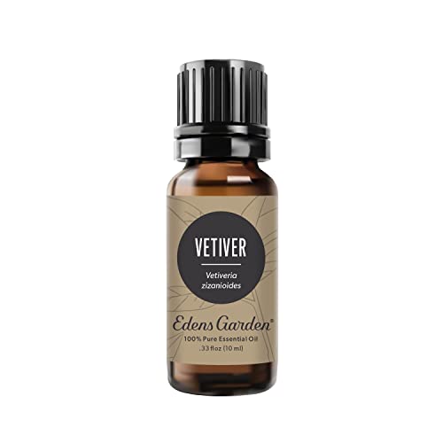 Edens Garden Vetiver Essential Oil - Grounding Aroma for Relaxation, Therapeutic Use - 10 ml