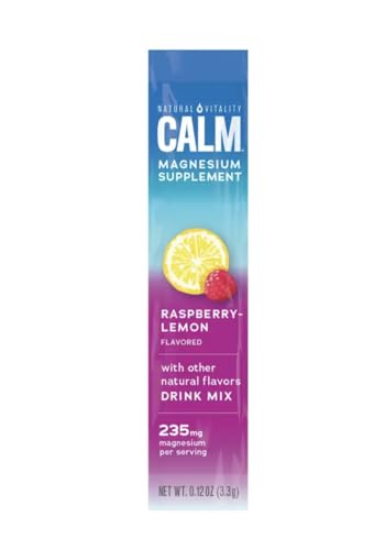 Natural Vitality Calm Magnesium Gummies - Stress Relief, Vegan, Raspberry Lemon - 240 Count