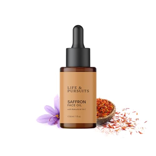 Life & Pursuits Saffron Face Oil - Brightening, Moisturizing, Plant-Based Ingredients - 1 Fl Oz