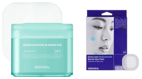 Mediheal Facial Cleansing Kit - Blemish Treatment & Tone Improvement - 44 Pads & Tweezers