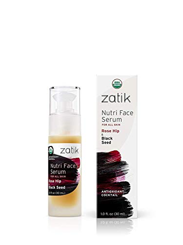 Zatik Naturals Face Serum - Nourishing Rose Hip & Black Seed, USDA Organic - 1.0 fl oz