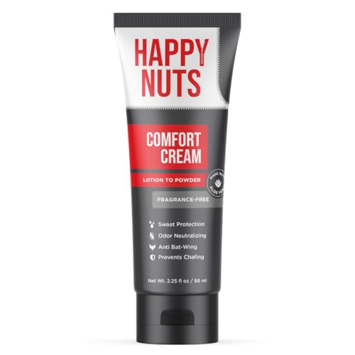 HAPPY NUTS Anti-Chafing Stick - Long-Lasting Odor Control, Aluminum-Free, Fragrance-Free - 2.25oz