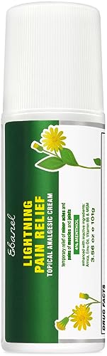 Ebanel Muscle Rub - Fast Pain Relief with Hemp Oil & Arnica, Non-Greasy, 3oz Roll-On