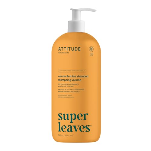 ATTITUDE Volume & Shine Shampoo - EWG Verified, Vegan, Naturally Derived Ingredients - 32 Fl Oz