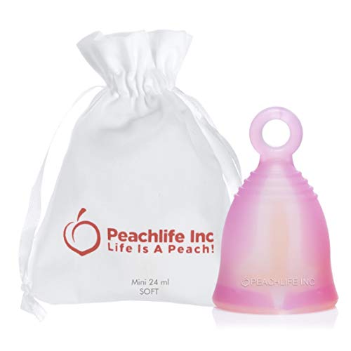 Peachlife Mini Ring Menstrual Cup - Comfortable, Leak-Proof, Washable Silicone - Small Size