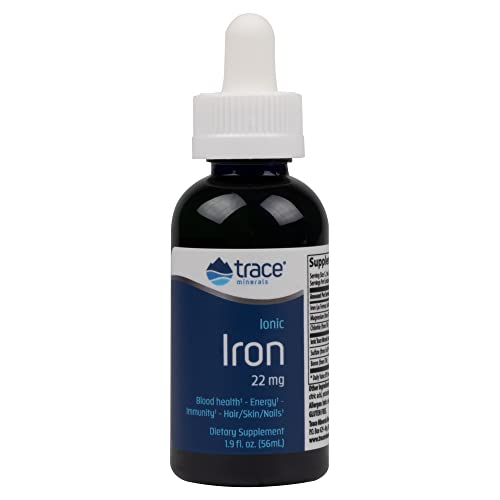 Trace Minerals Liquid Ionic Iron Drops - Supports Energy, Immunity, Cognitive Function - 1.9 fl oz