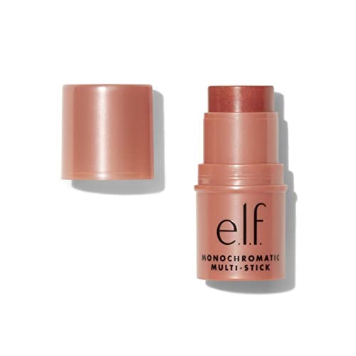 e.l.f. Monochromatic Multi Stick - Creamy Color for Eyes, Lips & Cheeks, Bronzed Cherry - 0.17oz