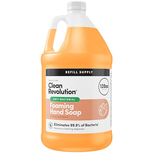 Clean Revolution Antibacterial Foaming Hand Soap Refill - Eliminates Germs, Moisturizes - 128 Fl Oz