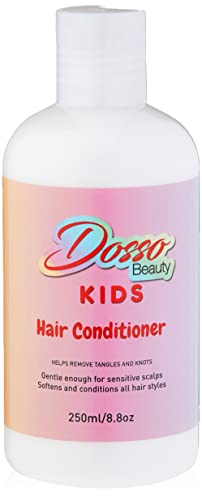 Dosso Beauty Kids Conditioner - Deep Hydration, Organic Ingredients, Dermatologist Tested - 8oz