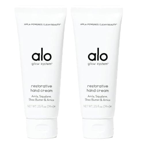 Alo Restorative Hand Cream - Nourishes, Moisturizes, Soothes Dry Skin - 2 Pack (2.5 Fl Oz)