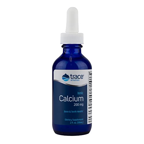 Trace Minerals Liquid Ionic Calcium - Supports Healthy Bones & Muscle Function, Vegan - 59ml